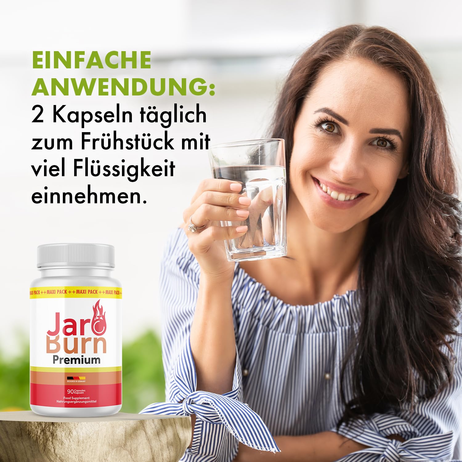 Jaro Burn Premium Kapseln | Hochwertige Inhaltsstoffe | 90 Kapseln
