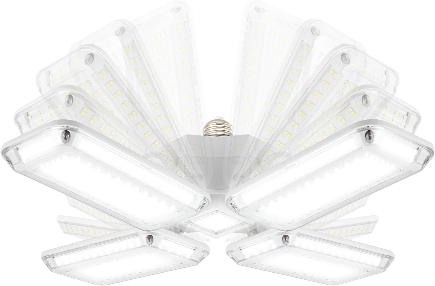 Bell+Howell HighBurst Ultra LED Garage Light Bulb – 10,000 Lumens, Super Bright Screw-in Ceiling Light - Adjustable Multi-Panel Design, for Garage, Shop, Basement, Attic – As Seen on TV