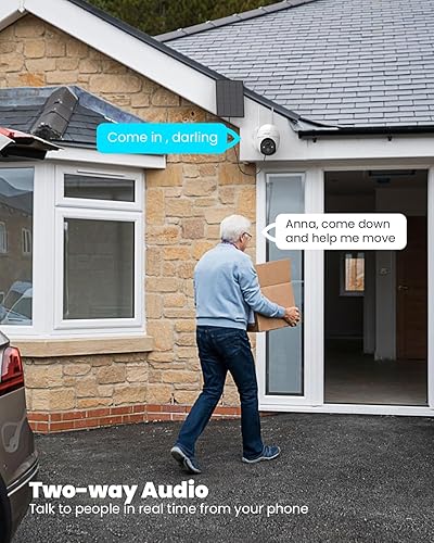 Miniatura 6 de ieGeek Cámaras de seguridad inalámbricas para exteriores, paquete de 2 unidades, cámara para exteriores 2K inalámbrica WiFi 360 PTZ, cámara de