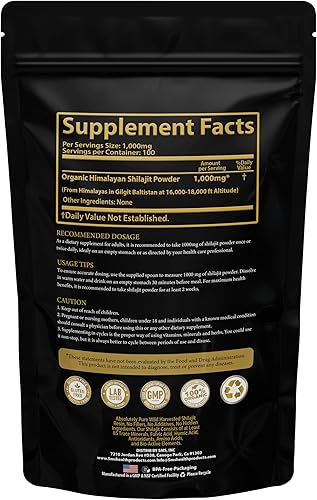 Miniatura 7 de Shilajit Shilajit Pure Himalayan Shilajit Powder - Grado dorado 100% puro Shilajit con ácido fúlvico y más de 85 minerales traza complejo para