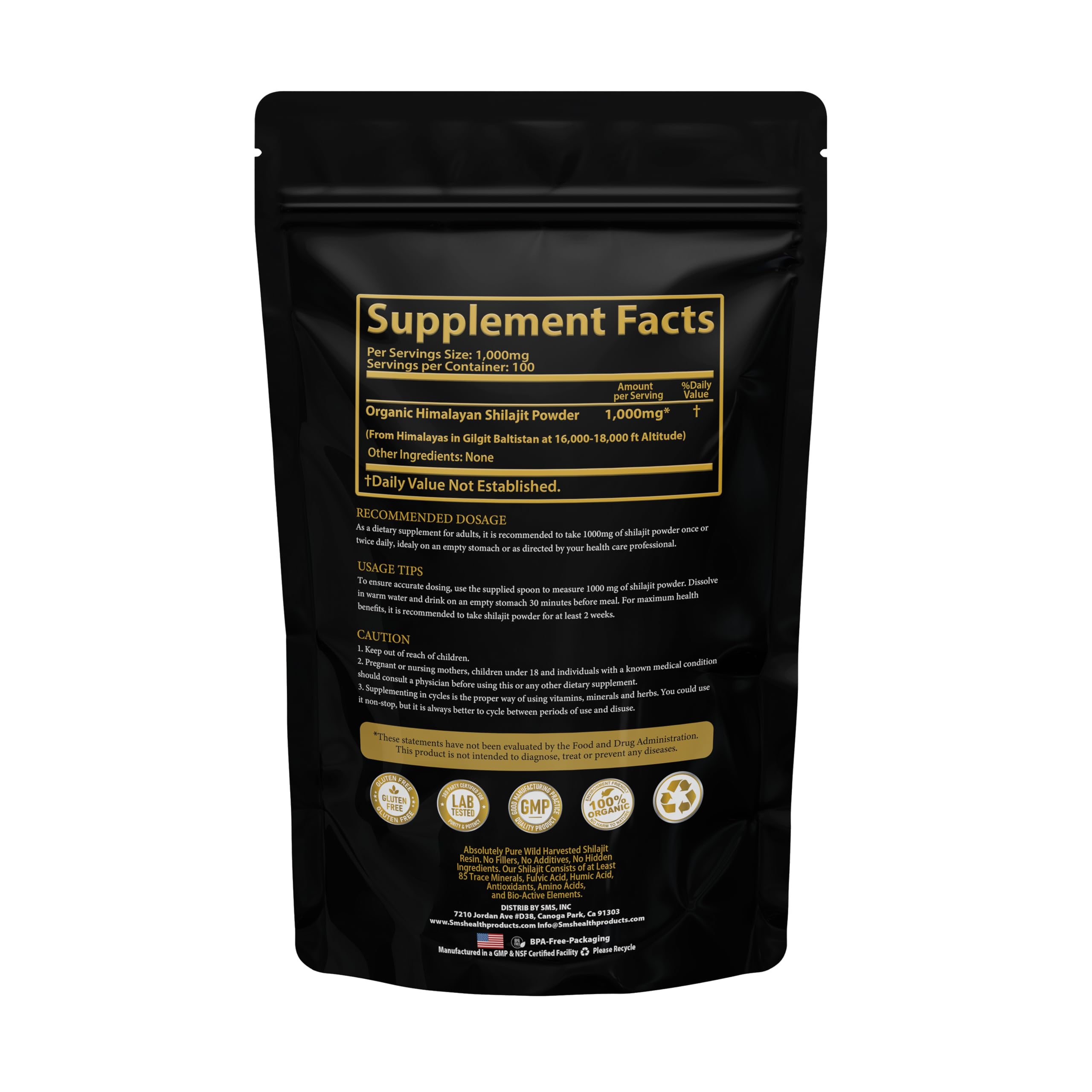 Pure Himalayan Shilajit Powder, No Fillers, Gold Grade Shilajit with Fulvic Acid & 85+ Trace Minerals, 100% Pure Natural Supplement for Energy, Immune Support & Wellness, 100g — Amazon image 7