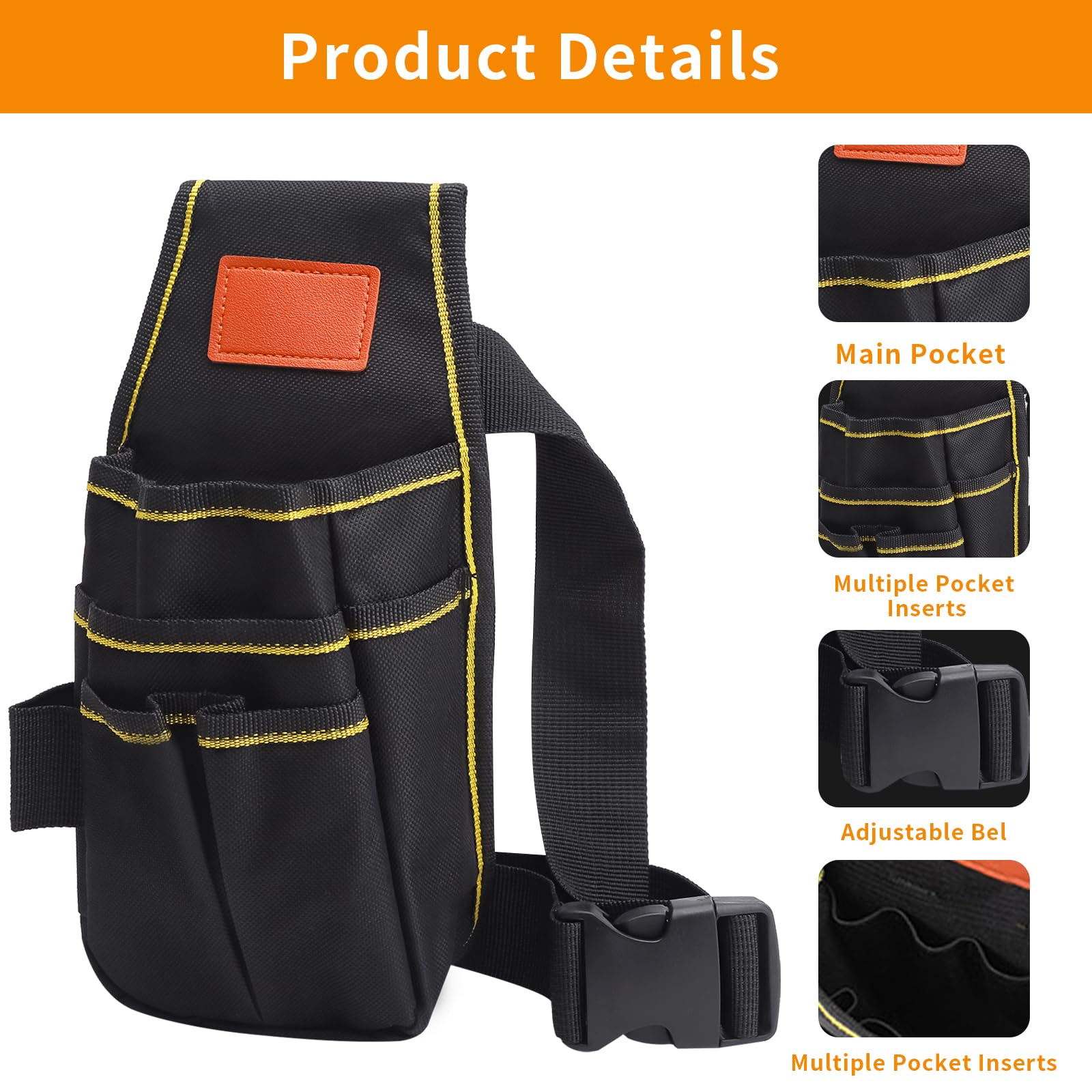 APOMOONS 600D Oxford Werkzeugtasche Gürteltasche Werkzeug Gürtel Gürtel Gürtel Arbeit Einzelhandel Werkzeuggürtel Herren Multi-Purpose Werkzeughalter Organizer für Schreiner Elektriker Technike