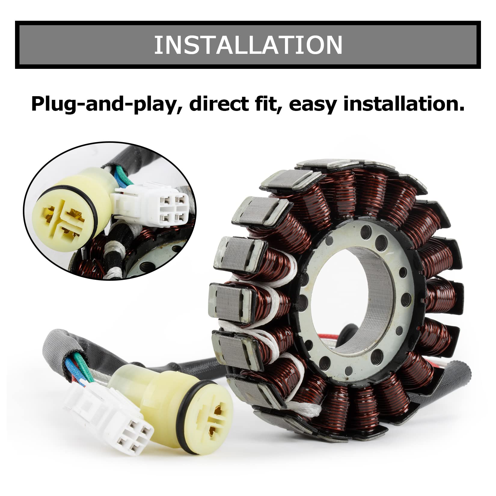 PSLER Bobine D'allumage de Moteur Magneto Stator pour moto pour ATV BEAR TRACKER YFM250 2001-2004 et pour BIG BEAR 250 YFM250 2007-2009 et pour BRUIN 250 YFM250 et pour 660 YFM660