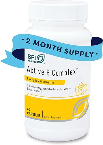 Klaire Labs SFI Health Active B Complex - Complejo de vitamina B metilado con folato de metilo, B12, B6 y más - Apoya la energía saludable, función