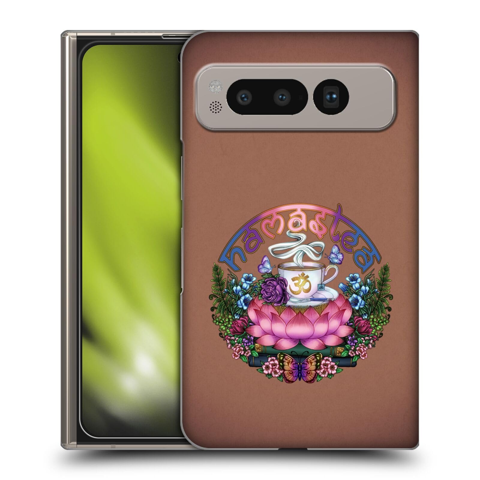 Head Case DesignsOfficially Licensed Brigid Ashwood Namastea Bohemian Vibe Hard Back Case Compatible With Google Pixel Fold