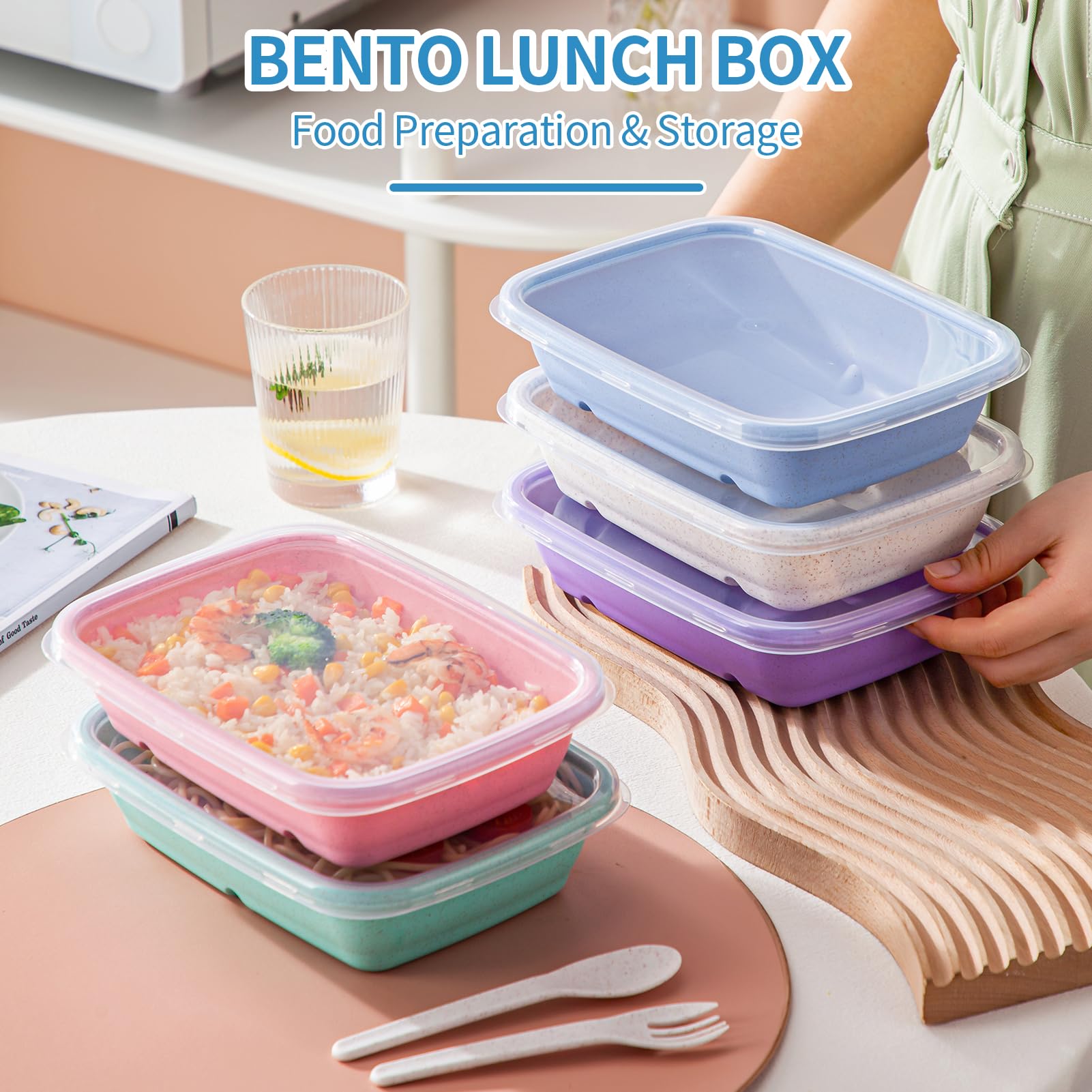 Amazon | XGXN 弁当用ランチボックス 10個セット - カラフルな食事準備