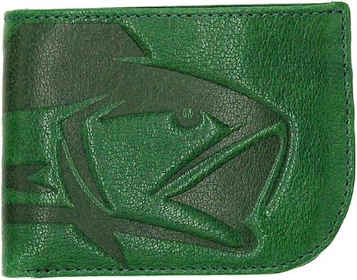 WEBER'S PREMIER LEATHER Serie Pursuit - Cartera Radius para hombre - Cuero de grano completo y bloqueo RFID, Verde - Bajo, Classic