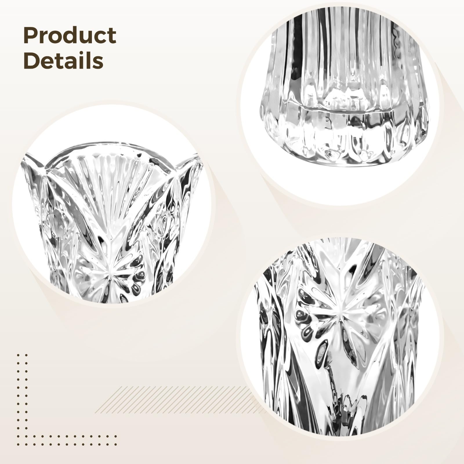 Jarrón de cristal con diseño de pétalos, 29 cm, sin plomo, estilo elegante para decoración floral y del hogar