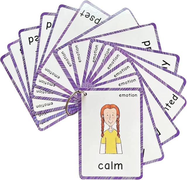 14 Pcs Feelings and Emotions Flashcards for Kids -Sentiment Cards- Preschool Educational Learning Toys(First Words Flash Cards & Memory Game Flash Card for Children ),12x9cm