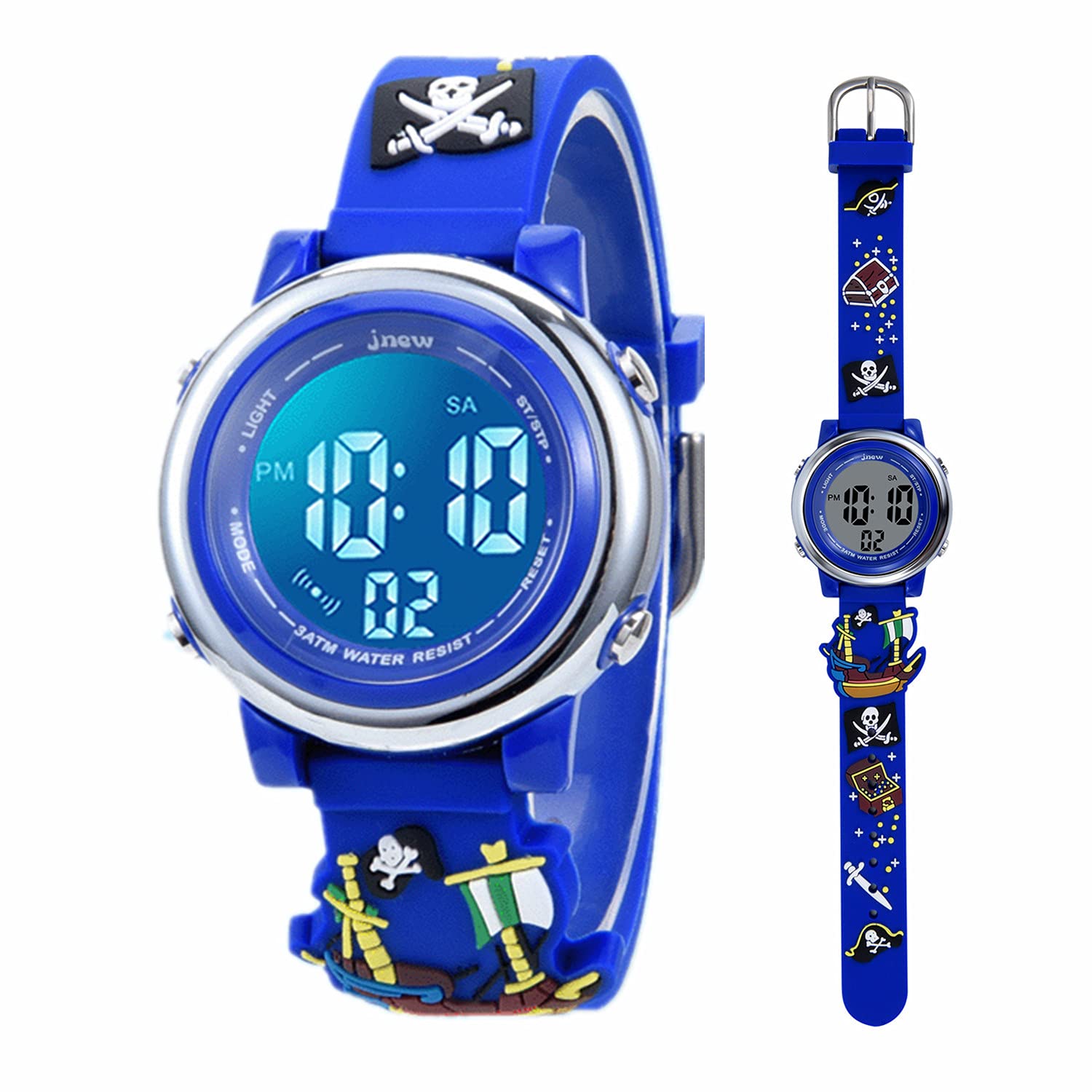 Mixe 3D Cartoon Kids Watch Digital Sport Waterproof 7 Colors EL-Lights Electrical Watches with Alarm Luminous Stopwatch Casual Child Wrist Watch for Boys Girls