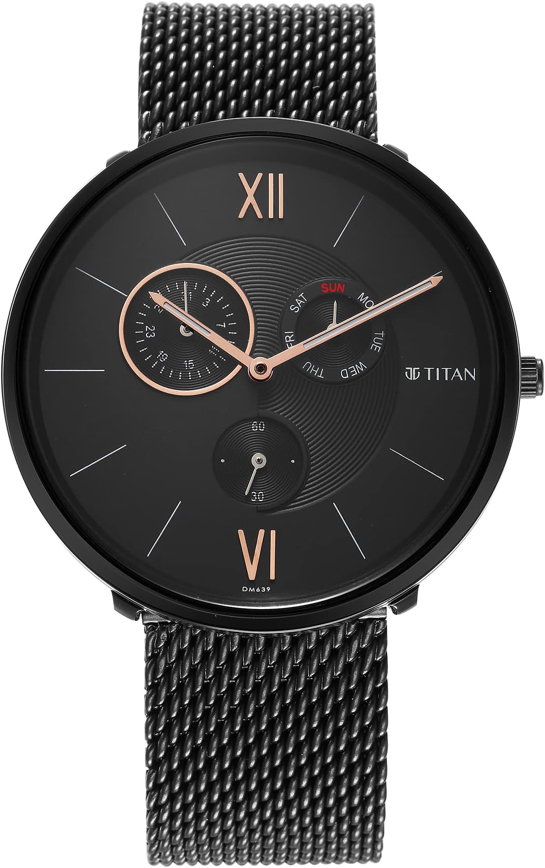 Titan Black Dial Analog Watch for Men-1877NM01