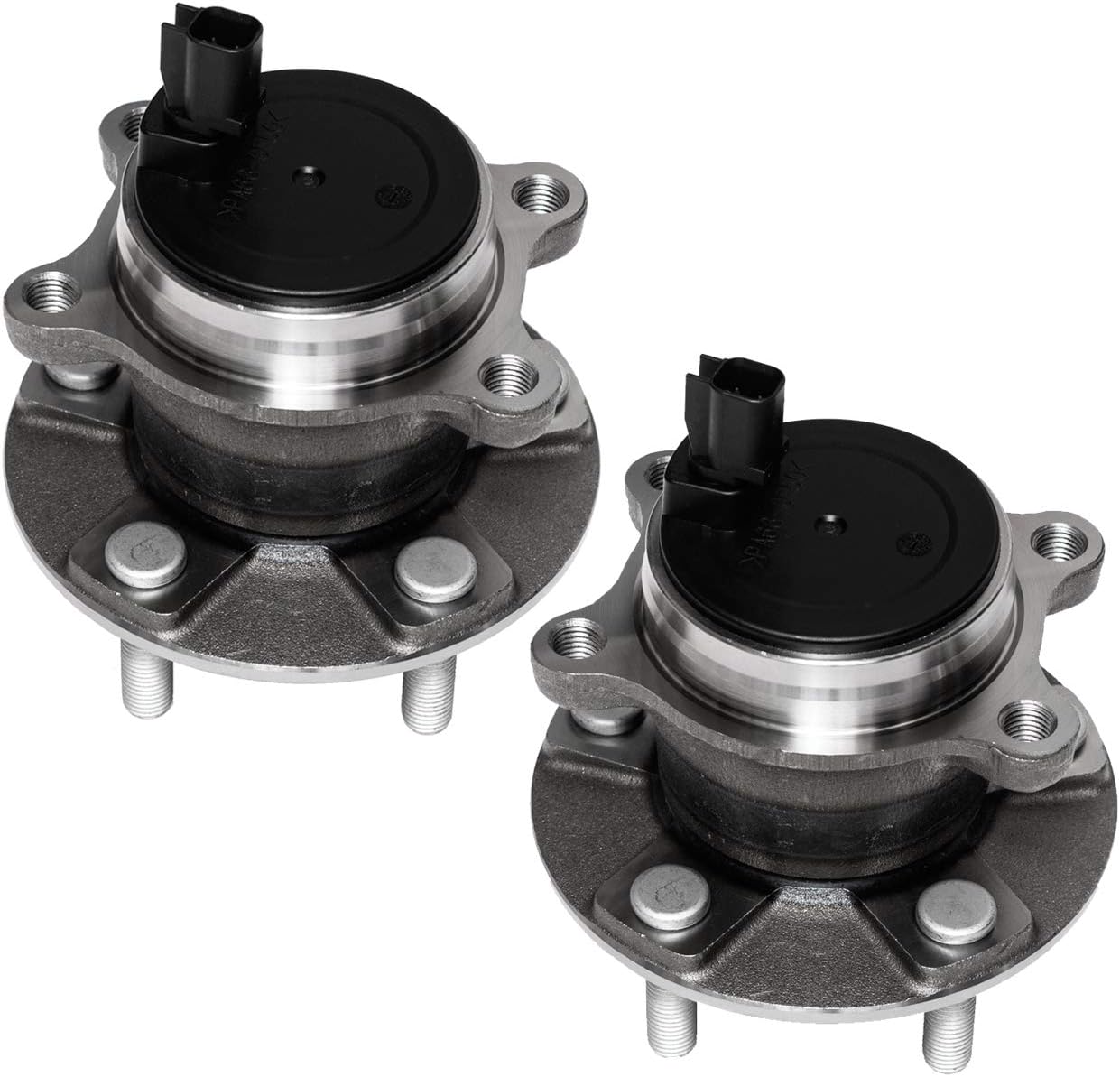 TUCAREST 512466 x2 Rear Wheel Bearing and Hub Assembly Compatible with 2012-2015 2016-2018 Fo-rd Focus (Without Active Park Assist) [5 Stud Hub W/ABS]