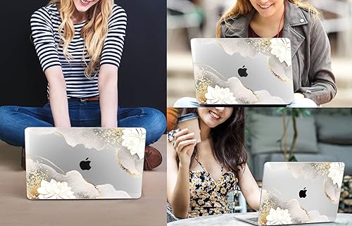 Miniatura 7 de CISSOOK Compatible con MacBook Air de 15 pulgadas Funda 2025 2024 2023 Modelo de Lanzamiento A3241 A3114 A2941, Funda de Carcasa Rígida Floral