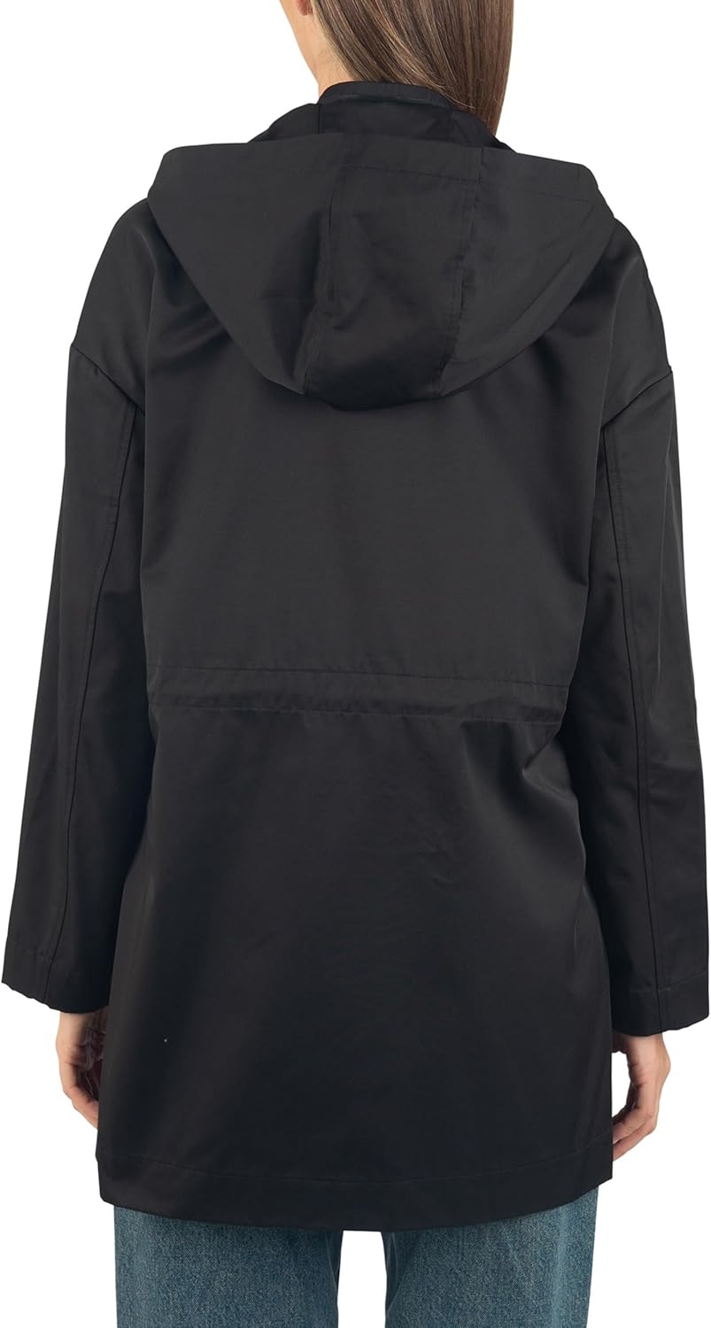 Alpine Swiss Lorie Womens Rain Jacket Removable Hood Long Rain Coat Trench Coat Windbreaker - Image 6