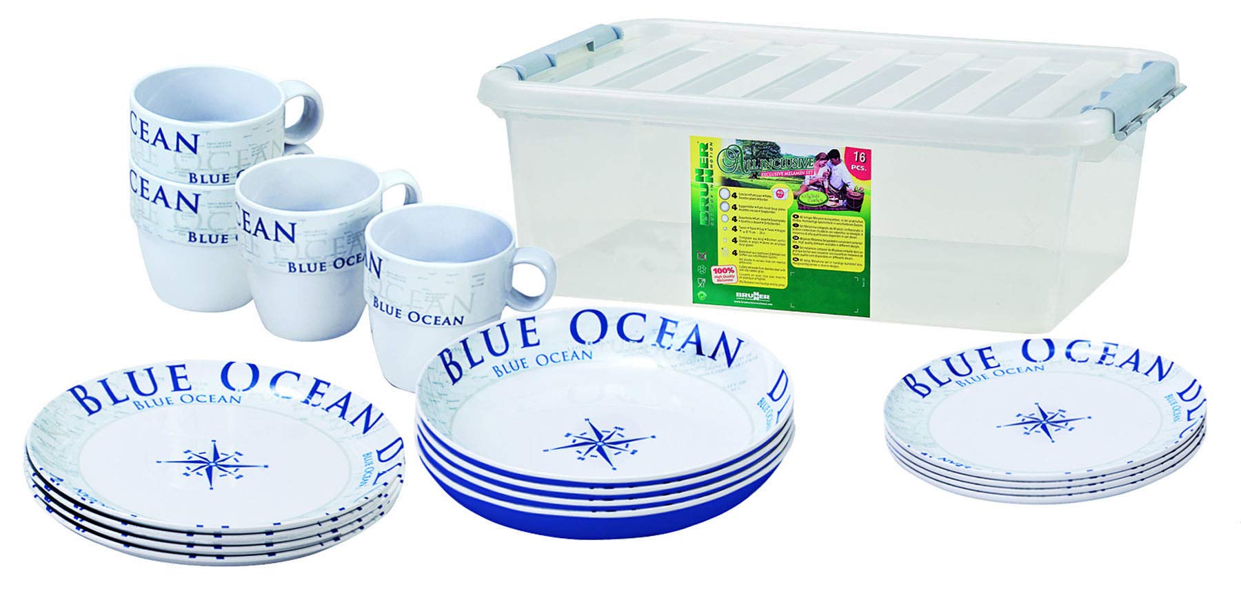 BRUNNER Campingartikel Stack Box Blue Ocean Antislip
