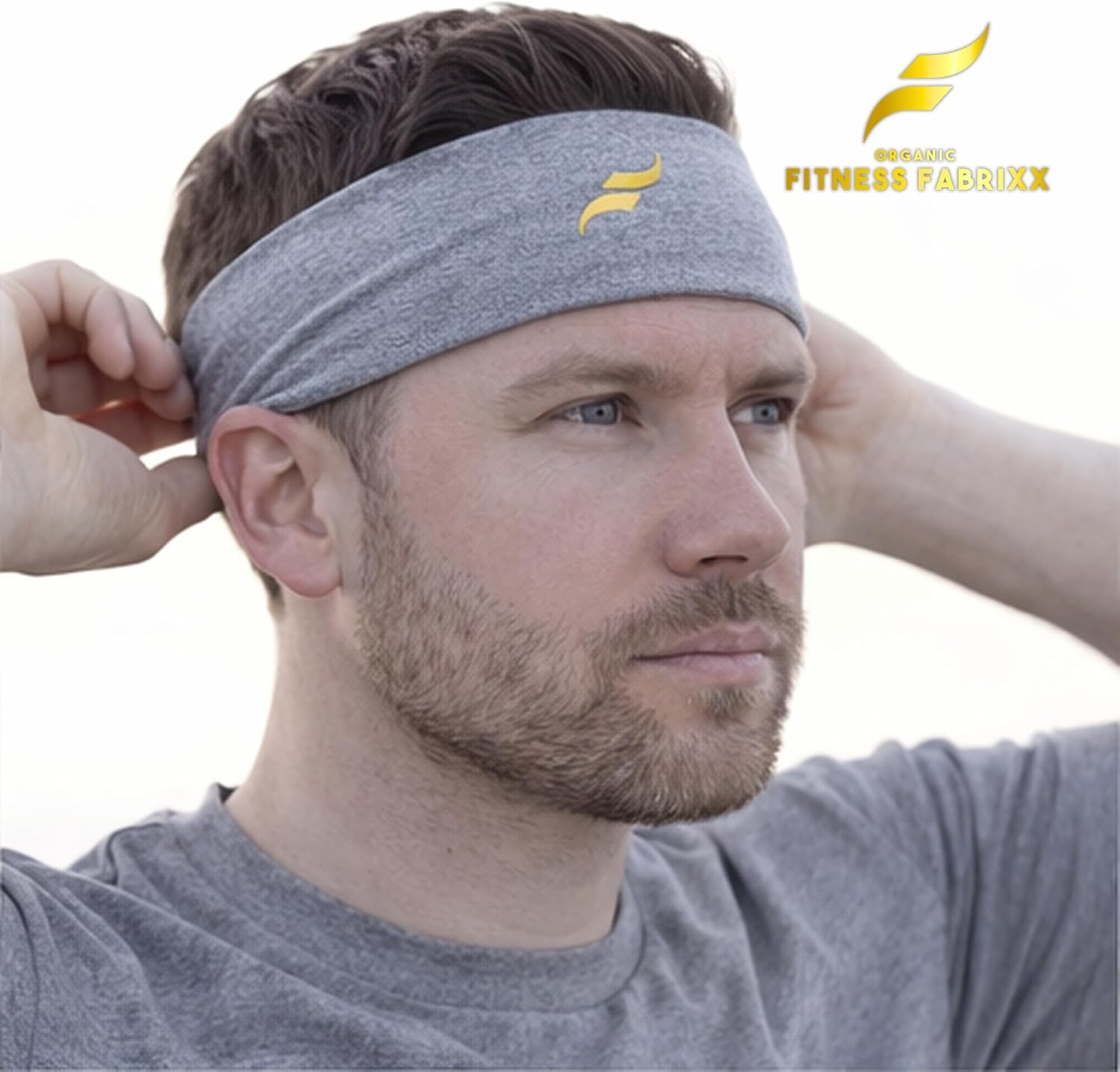 Organic Fitness Fabrixx - Premium Gym Headband Made with Organic Cotton, Sweatband Headband with a Stylish Twist for Men and Women