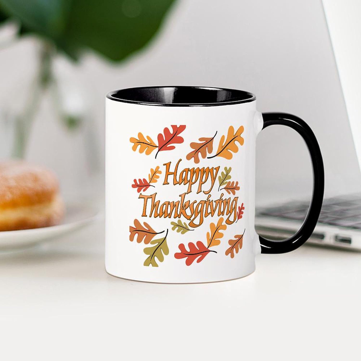 CafePress Happy Thanksgiving Mug Mugs 11 oz (325 ml) Ceramic Coffee Mug