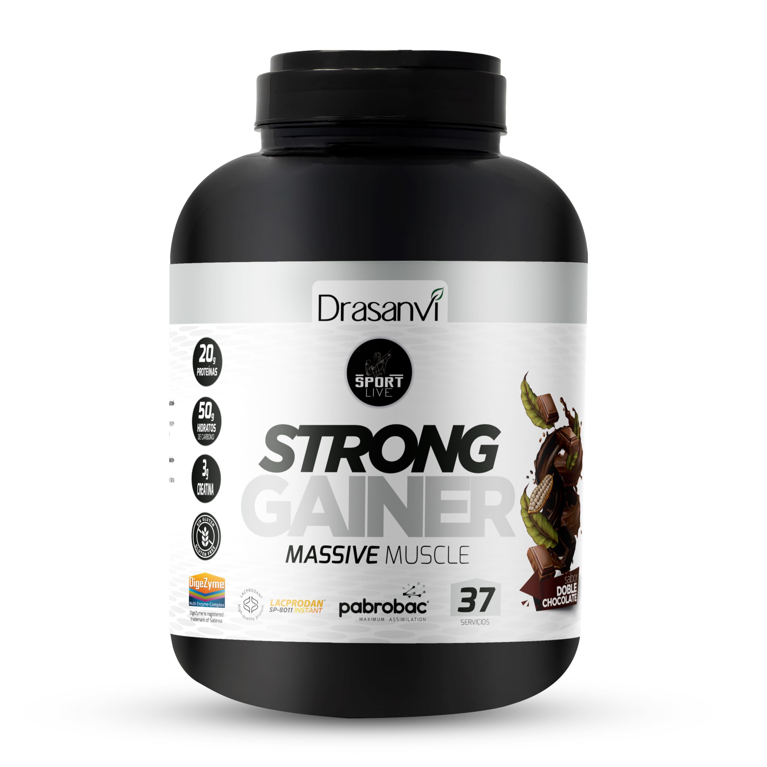 WEIGHT GAINER DOBLE CHOCOLATE 3KG SPORT LIVE DRASANVI