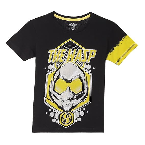 Kidsville Boys Plain Regular Fit T-Shirt (AT0GBT2556_Black_5/6)