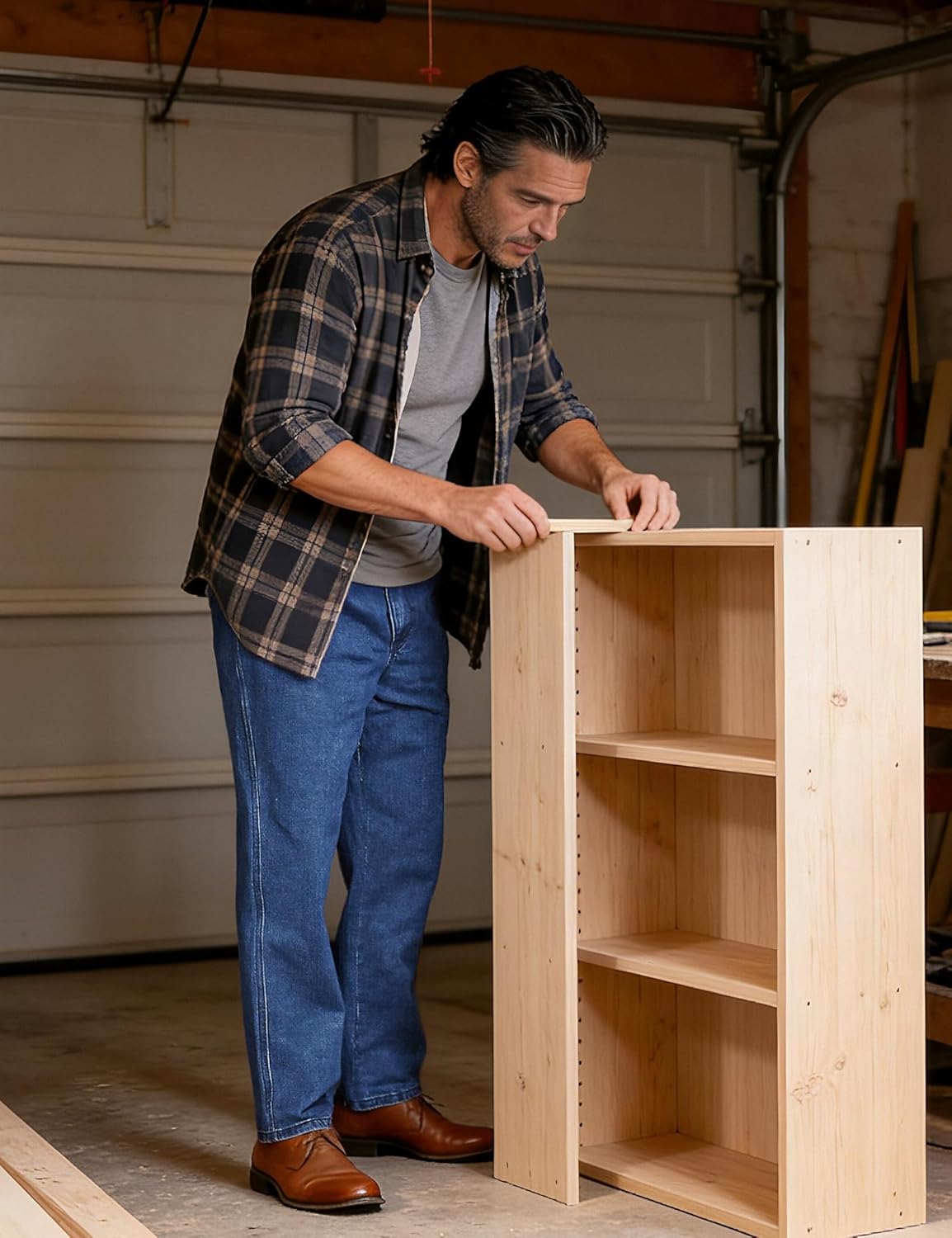 Soojun Mens Casual Loose Fit Elastic Waist Jeans Denim Pants - Image 8