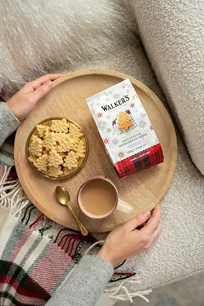 All Butter Shortbread Mini Stars and Mini Christmas Trees Biscuits | Walkers Shortbread | Pack of 2 x 125g | Xmas Eve Box Stocking Fillers