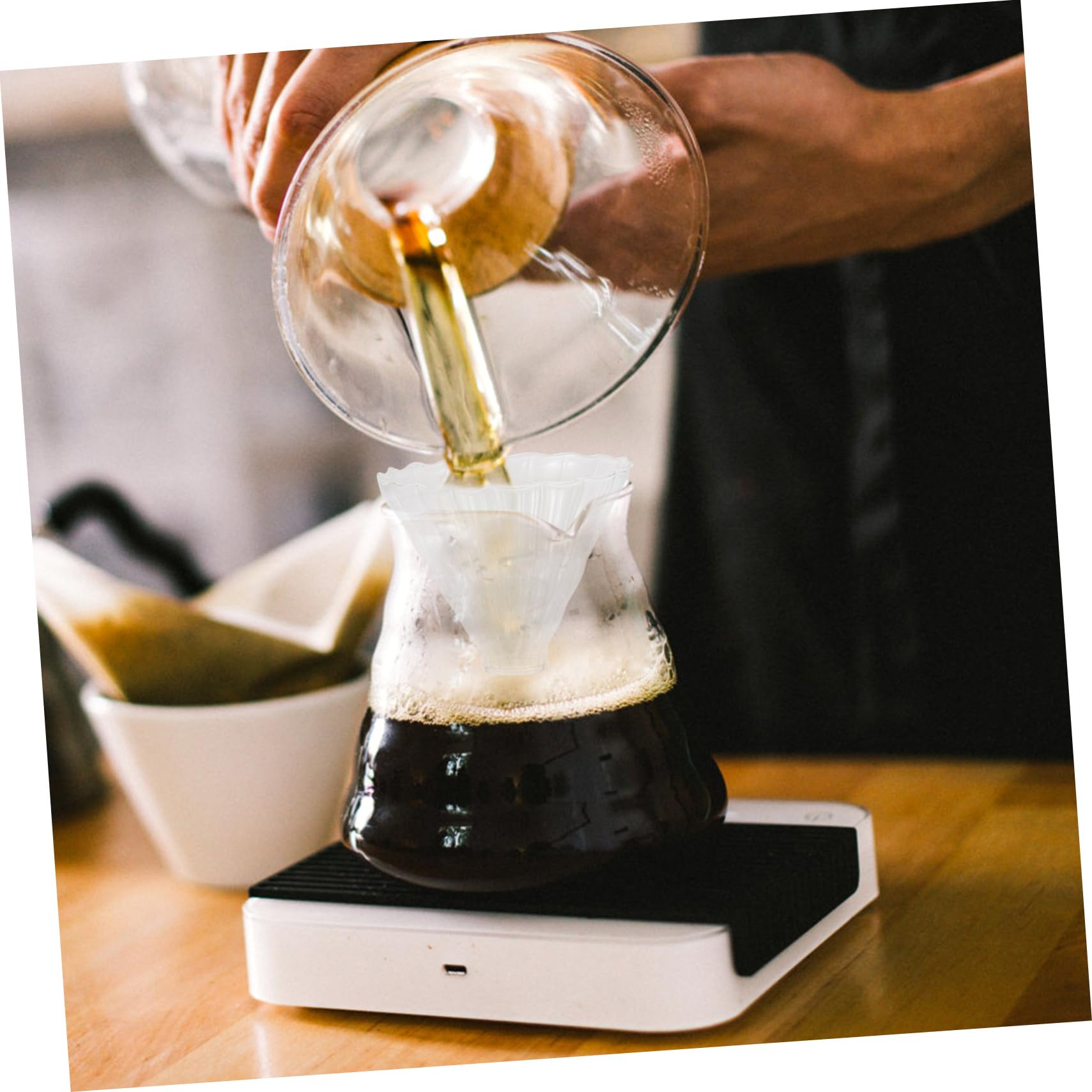 Artibetter 10piezas Filtros De Café De Vidrio Embudo Para Café Dripper Para Preparar Casa y Oficina