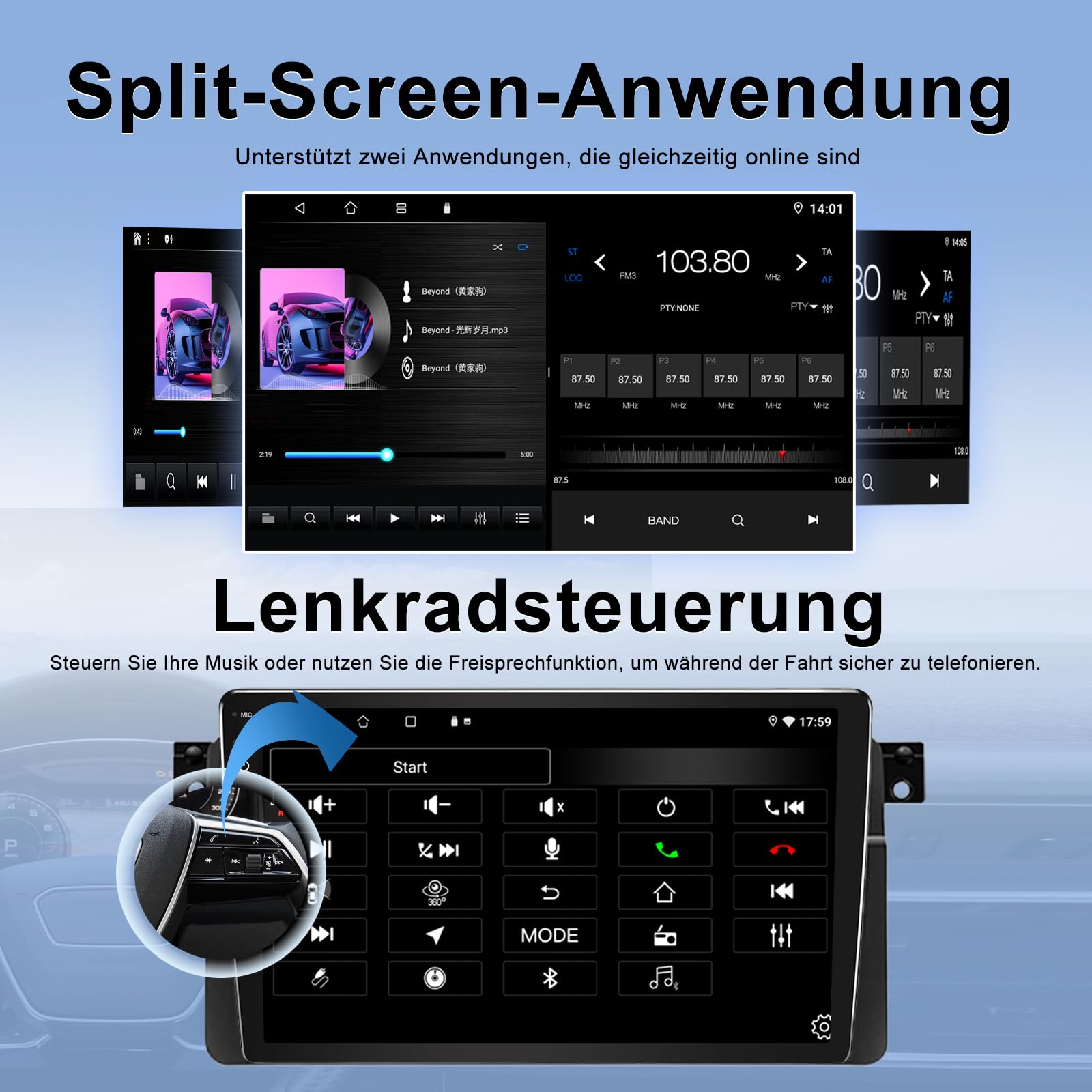 Autoradio 4 + 64 GB Android 13 per BMW Serie 3 E46 1999-2005 con Wireless Carplay Android Auto 9 pollici GPS Navigazione per Auto BMW E46 Radio Bluetooth WiFi DSP SWC