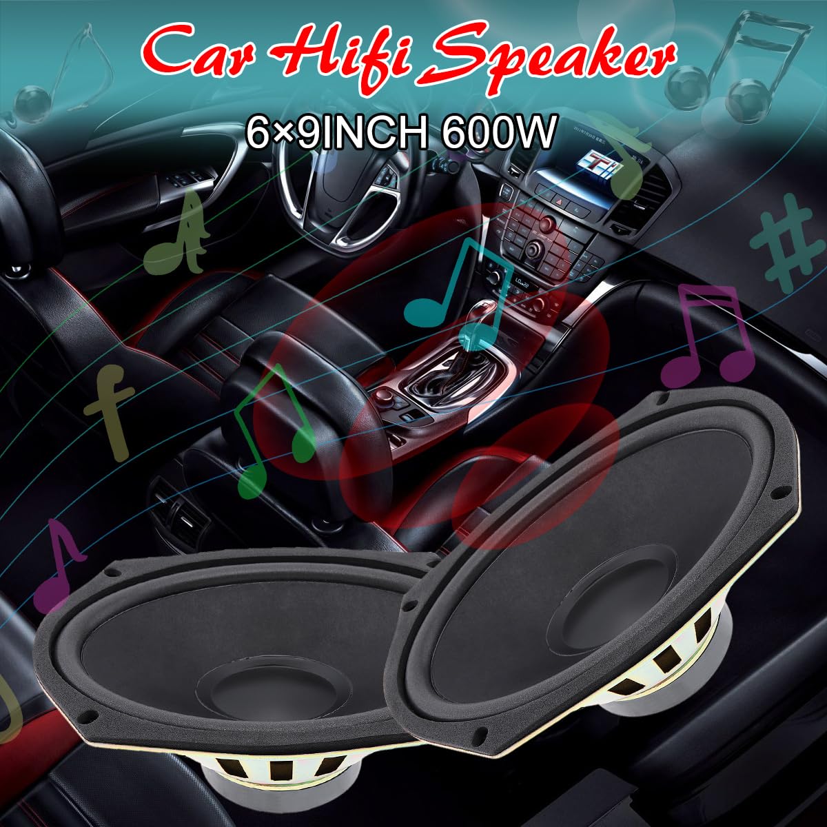 6x9 Pollice 600 W Auto Altoparlante Coassiale Porta Del Veicolo Audio Musica Stereo Gamma Completa Frequenza Altoparlanti Hifi