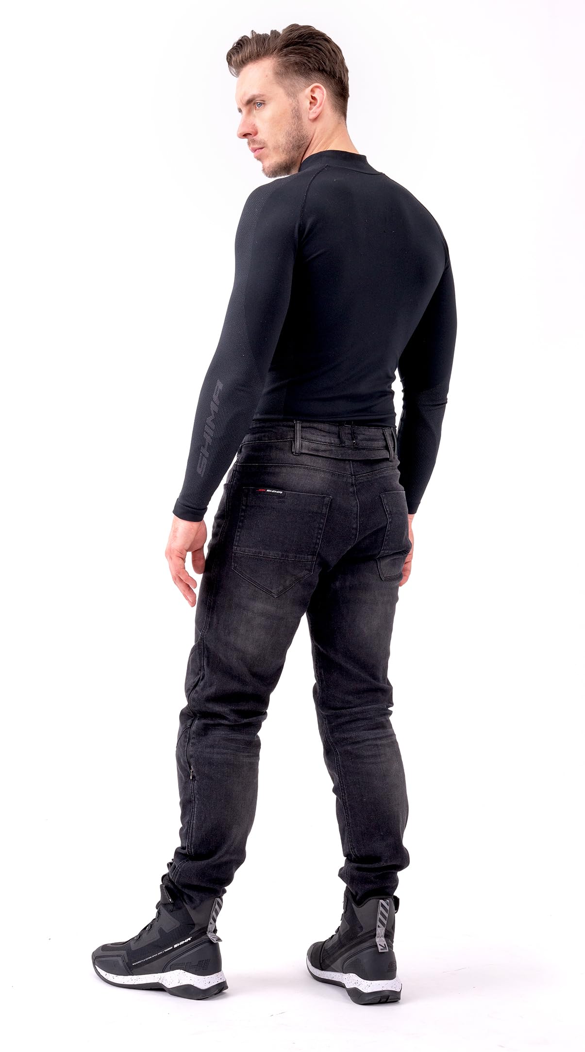 Shima Rider Motorrad Jeans Herren mit Protektoren Airforce Motorradhose Kurzgrößen Hosen Motorradjeans Protektorenhose