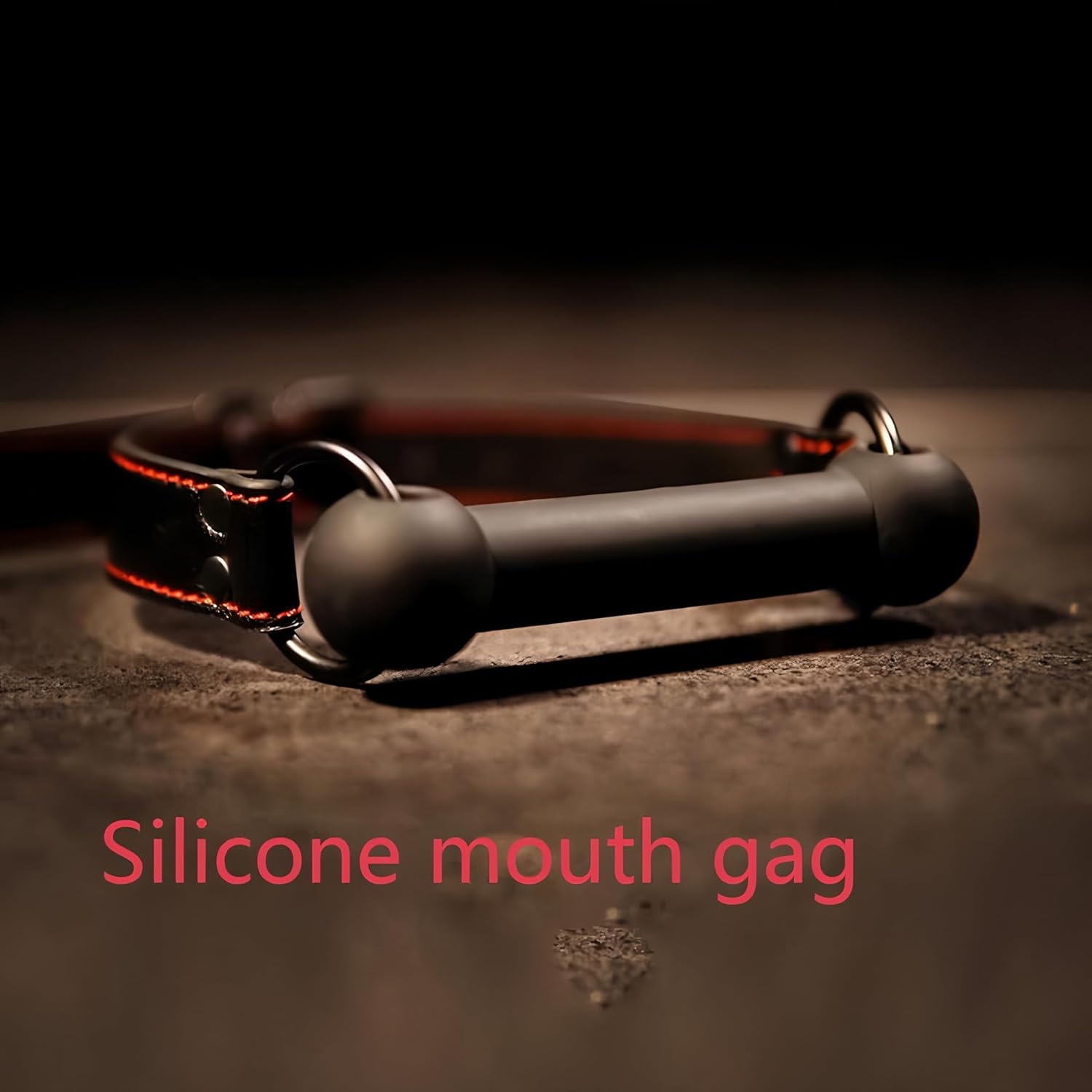 Leather Bondage Toys Faux Leather Open Mouth Gag with Silicone Bar, Bondage Restraints Bite Gag Adult Sex Toys，Bondage gags & muzzles，Mouth Gag，Sex Gag，Inflatable Gag，Gag Sex Toy