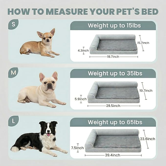 Cama Ortopédica para Perro Pequeño con Espuma Viscoelástica y Base Antideslizante miniatura 2