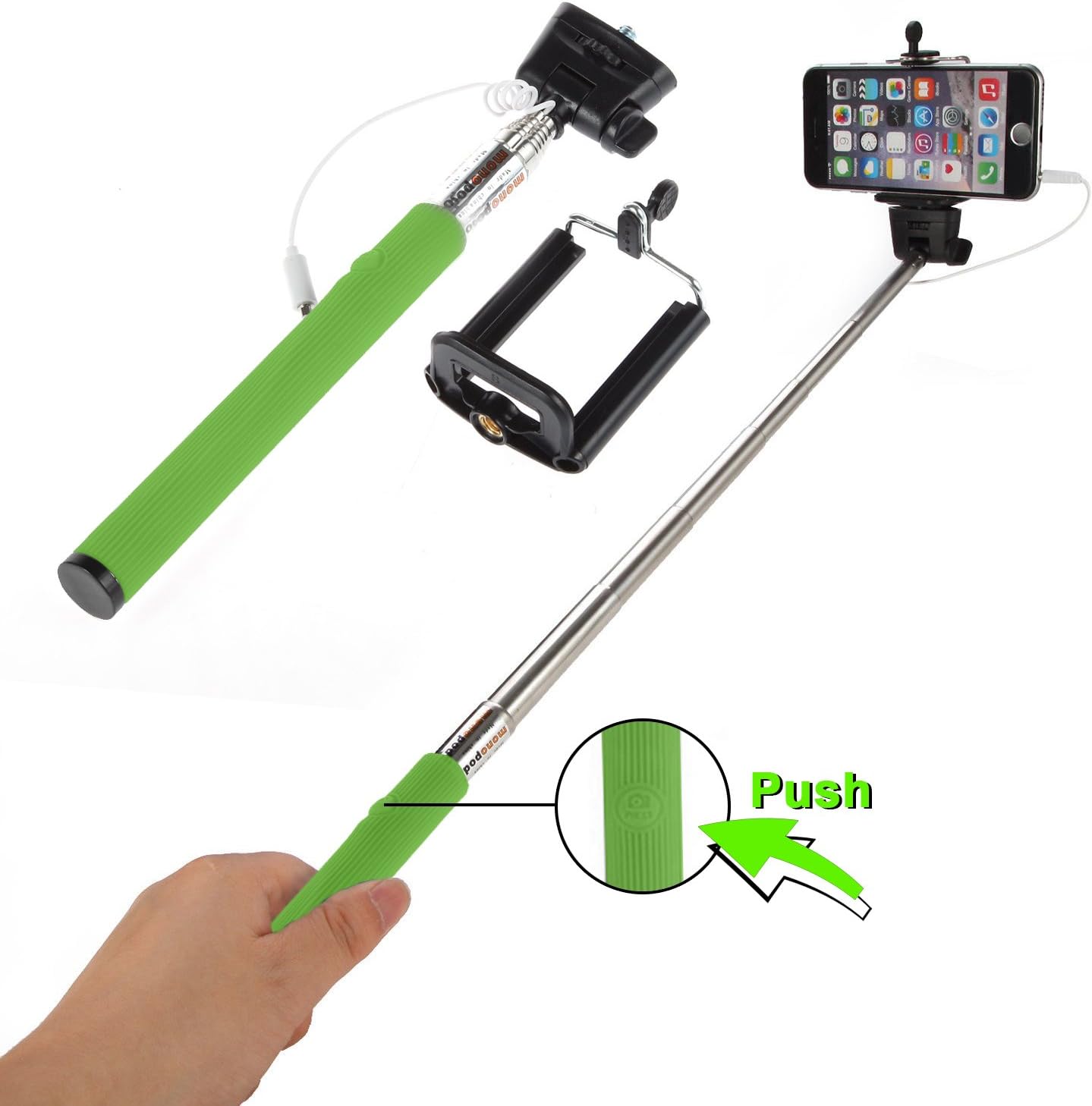 Selfie Stick Pole for Galaxy Tripod Telescopic Aux Self-Timer Adaptor Universal Selfie Teleskob IOS Android Selfie Telescopic Pole Selfi BY36 Stick Rod