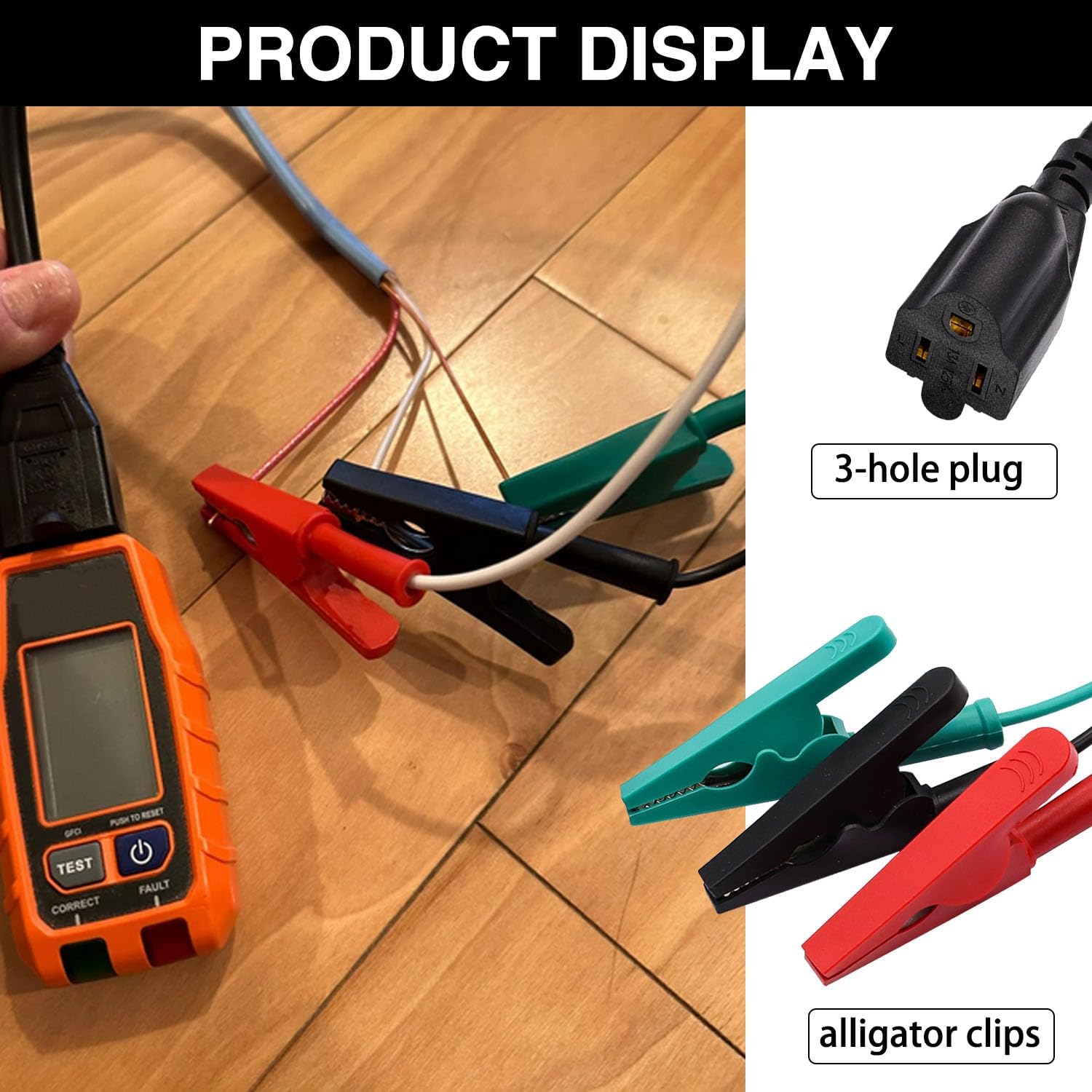Taiss HVAC Adaptor Cord Power Extension,Heavy HVAC Adapter Cord,hvac tools and equipment,suitable for Breaker Finder F-060