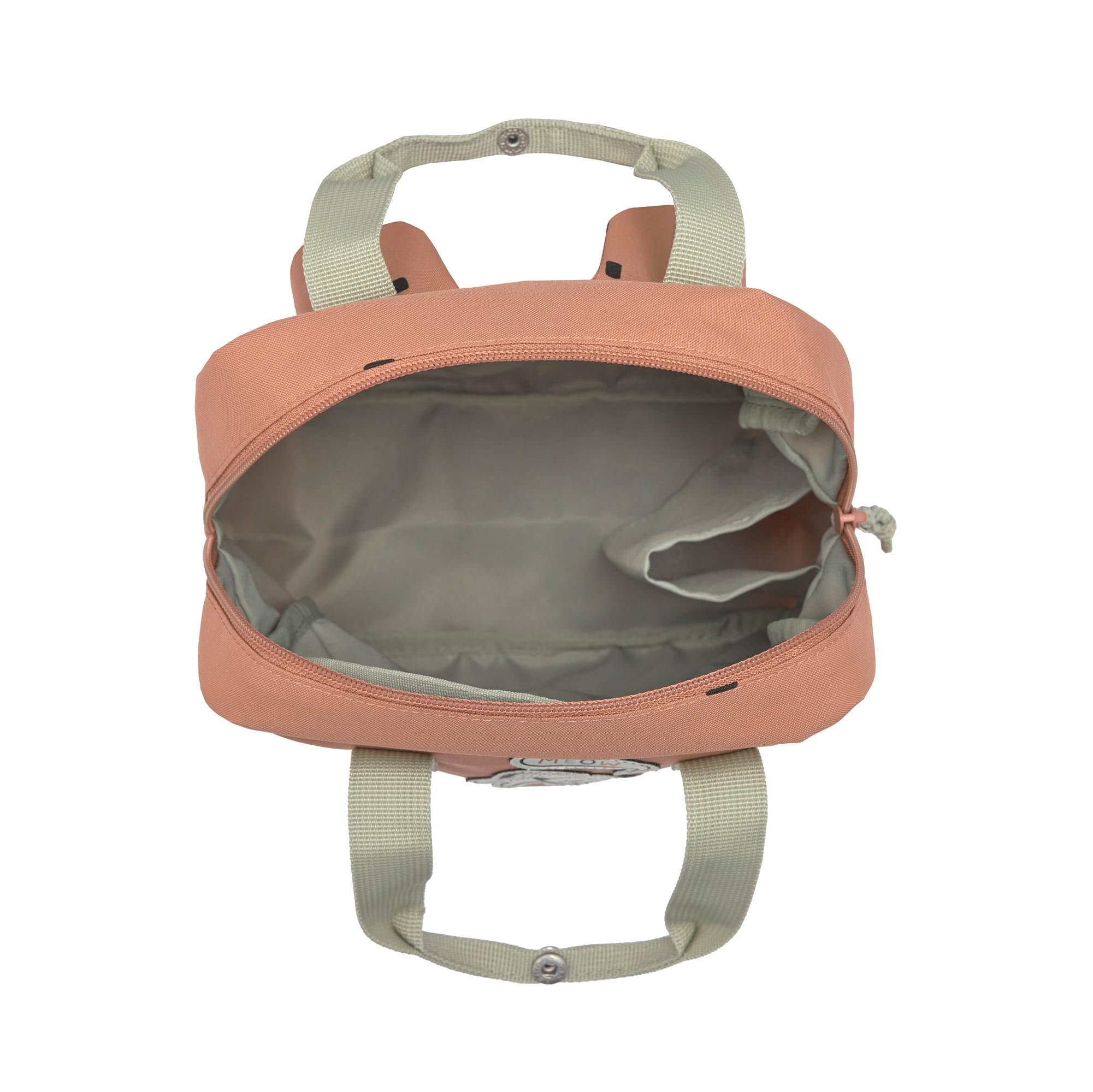 Lässig Sac à dos pour enfants avec sangle de poitrine Sac à dos pour l'école maternelle 28 cm, 5,5 litres, 3 ans/Mini Square Backpack Happy Prints caramel
