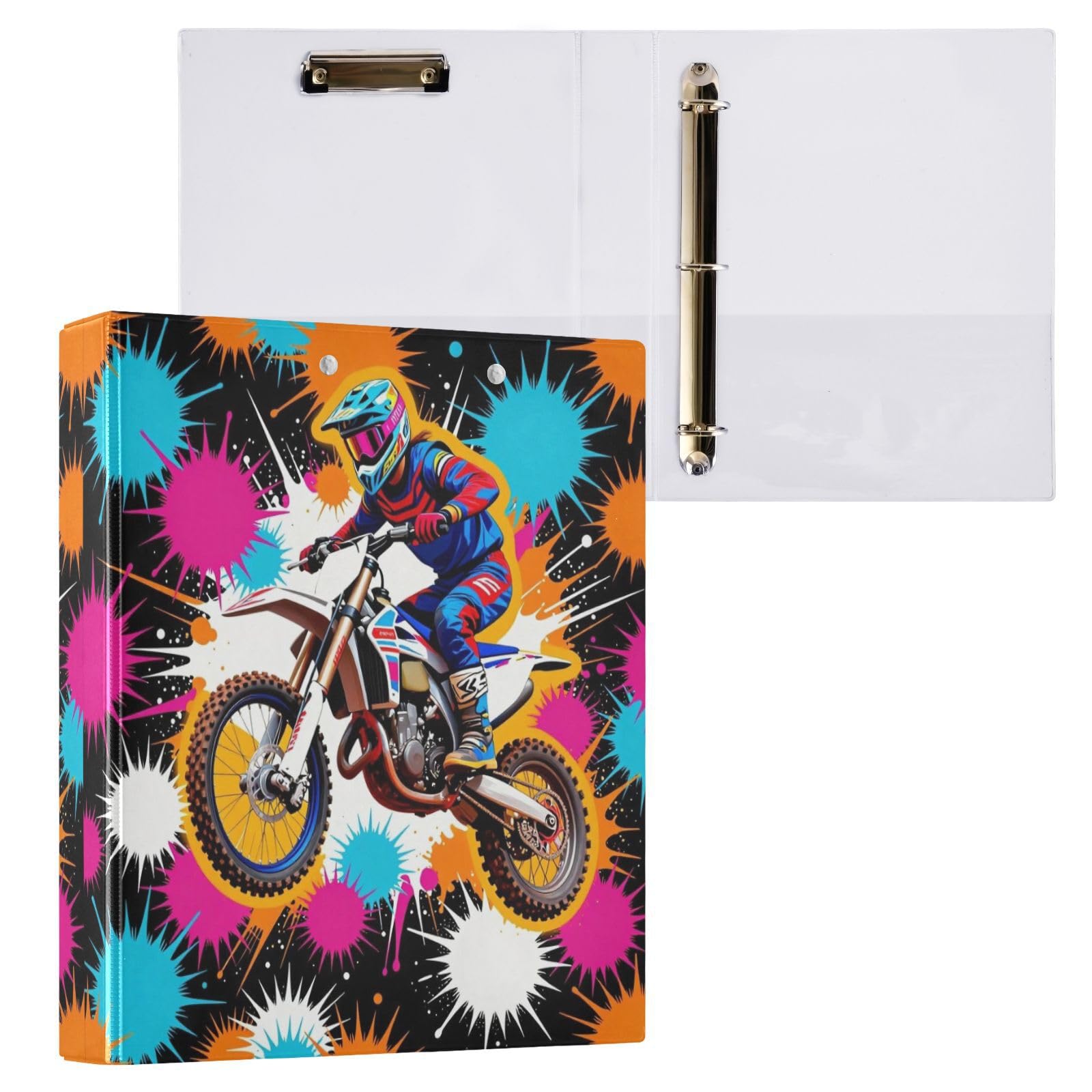 Copertina rigida D-Ringing Binder Dirt Bike Colorful Motocross