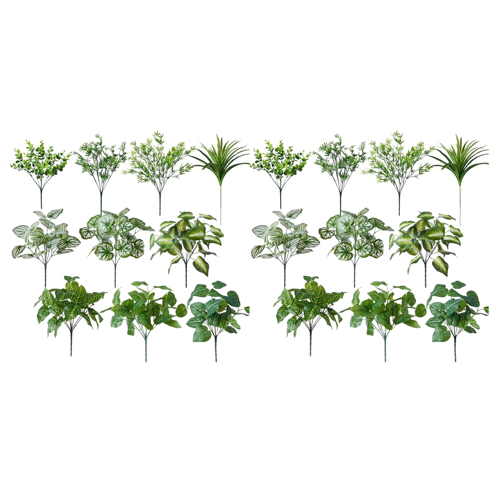 Piceioep Artificial Leaves for Outdoor Porch Realistic Faux Greeneries Weather Resistant Party Decoration Foliation Deck