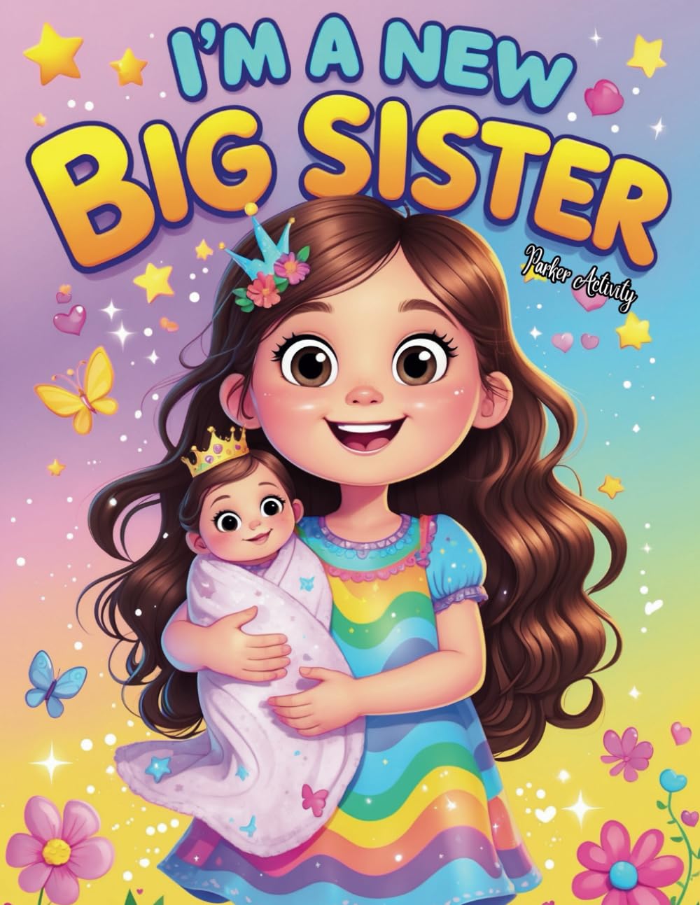 I'm a New Big Sister Coloring Book: 40+ Fun and Easy Pages with Motivational Messages for Big Sisters | Perfect Gift to Celebrate Her New Baby Sibling!