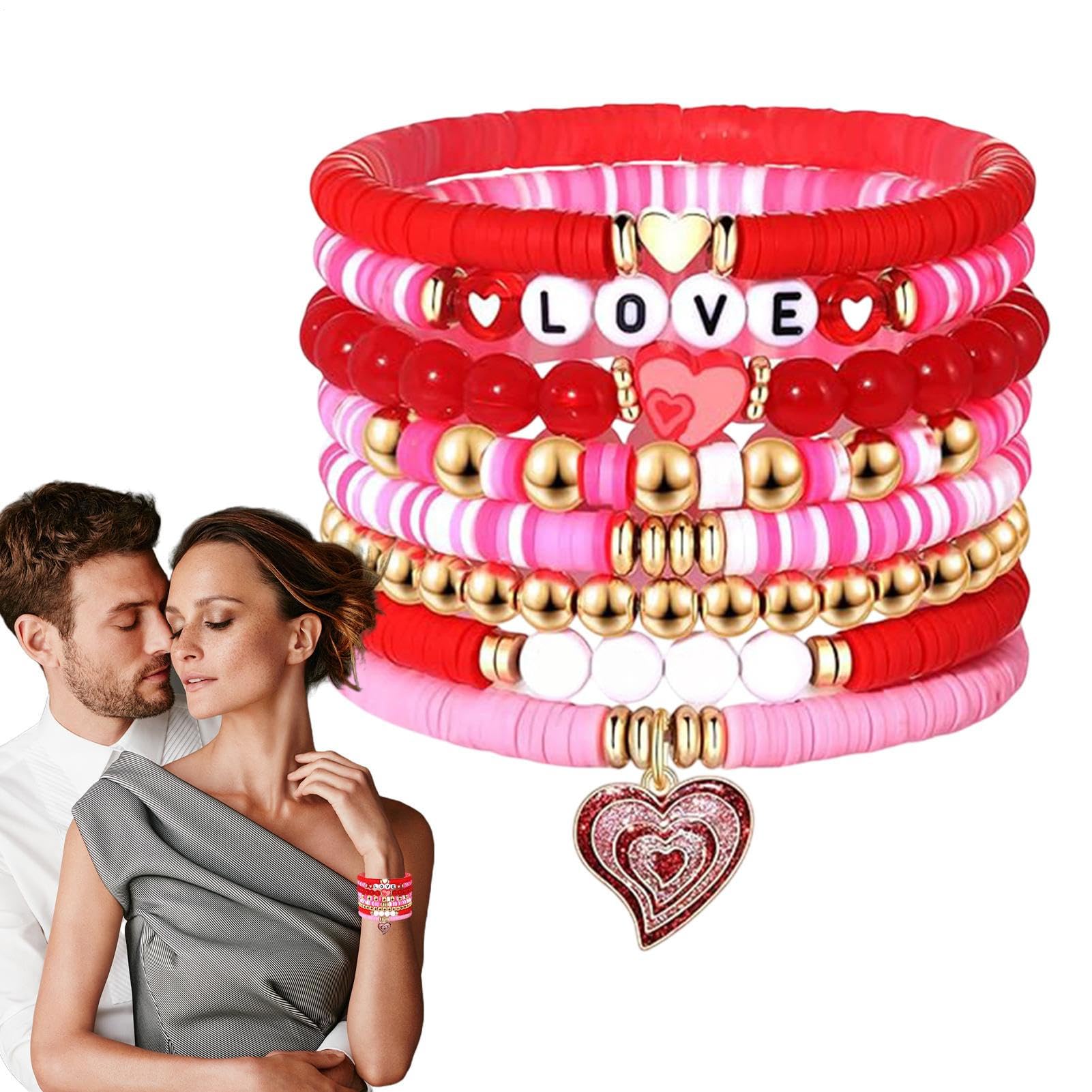 Generico Bracciali a maglie per donna Multistrato regolabile | Bracciali charm Catene sovrapponibili a , delicate e sobrie, per compleanni, festa della mamma, matrimoni, feste, Natale,