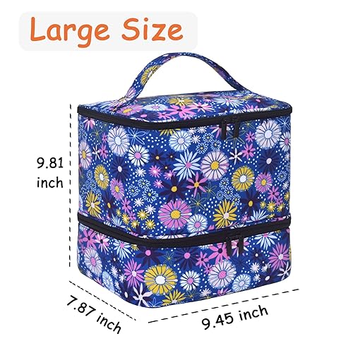 Miniatura 3 de ZFZGFRCS Estuche organizador de esmalte de uñas mejorado capacidad para 30 botellas y 1 luz de uñas estuche de transporte de esmalte de uñas de