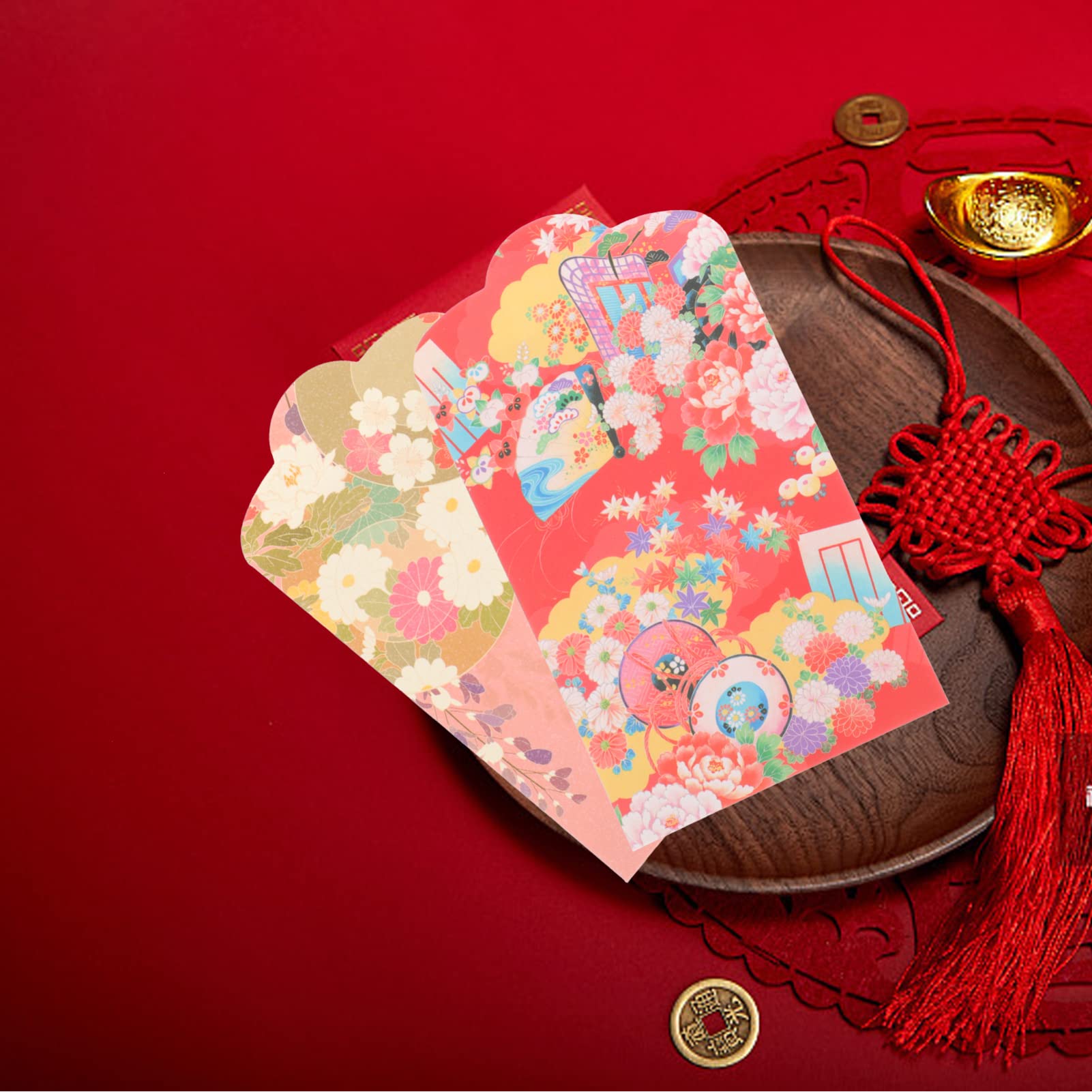 PRETYZOOM 50 Stück Roter Umschlag im japanischen Stil Chinesischer roter Geldumschlag rote Handtasche Geldbörsen Geschenke Geldbeutel neujahr versorgung Japanischer Stil Sammelalbum Hase