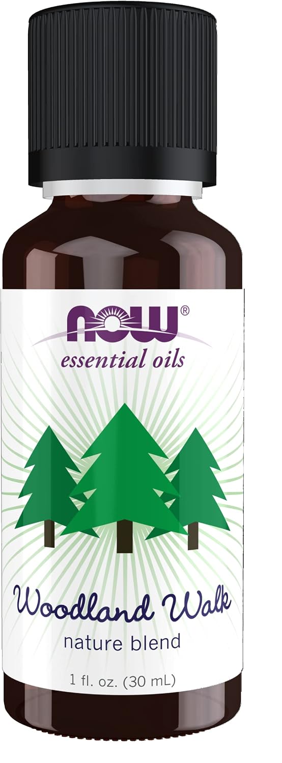NOW Essential Oils, Woodland Walk Oil Blend, Calming Attributes with a Fresh and Woodsy Scent, Steam Distilled, 1-Ounce