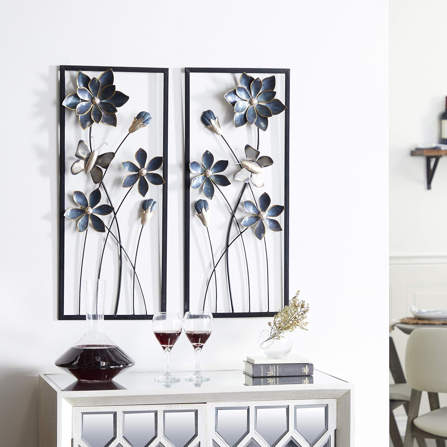 See full amazon price history chart for HOME AND CRAFTS Metal Wall Decor, Set of 2 Large Metal Leaf Flower Theme Frame Wall Art Decor For Living Room, Bedroom, Dining Room, Kitchen, Bathroom,Entryway, Hallway (Each Size 12x34 Inch) HOME AND CRAFTS Metal Wall Decor, Set of 2 Large Metal Leaf Flower Theme Frame Wall Art Decor For Living Room, Bedroom, Dining Room, Kitchen, Bathroom,Entryway, Hallway (Each Size 12x34 Inch) (B0DBFZMMFP) Amazon Price History, Amazon Price Tracker