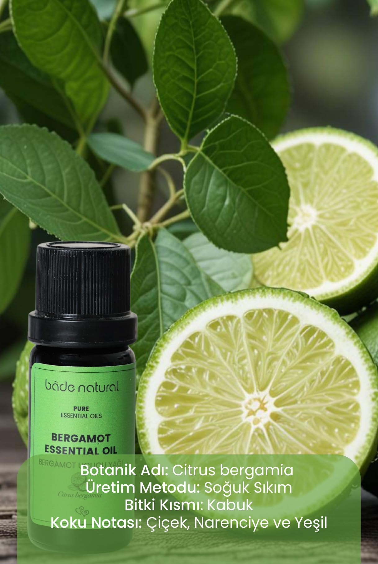 Bade Natural Bergamot Uçucu Yağı 1 Paket (1 X 10 Ml)