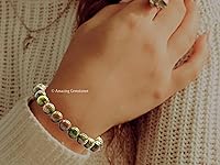 Vista 642 de Amazing Gemstone Pulsera de cristal para mujeres y hombres, pulsera de cristal curativo de protección, pulsera elástica con cuentas de piedras