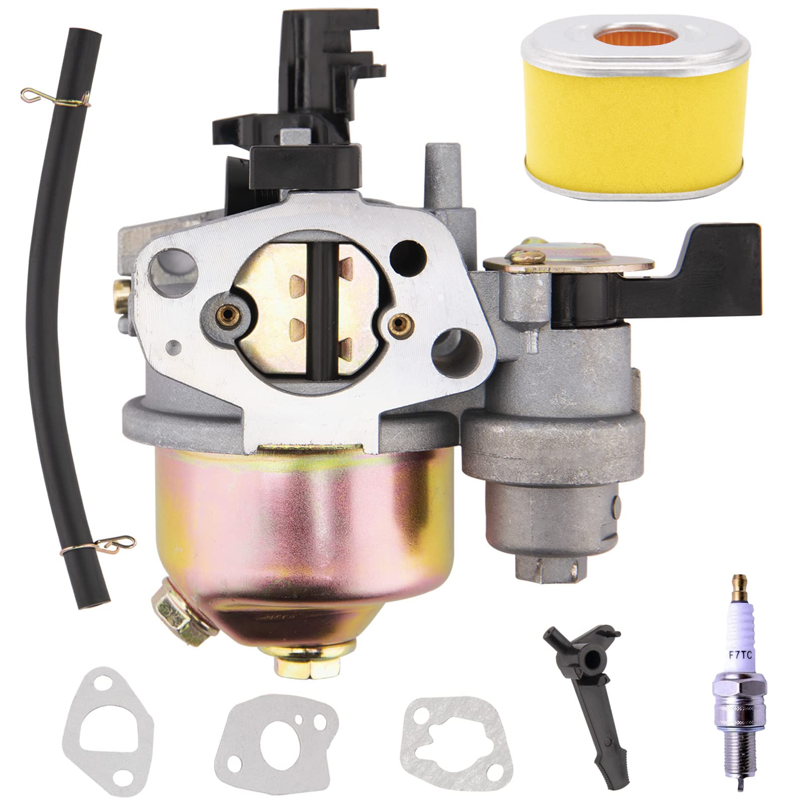 Photo 1 of GX160 Carburetor for Honda GX120 GX140 GX160 GX168 GX200 5HP 5.5HP 6.5HP Small Engine Carburetor, GX 160 Carburetor with 17210-ZE1-505 Air Filter Tune Up Kit