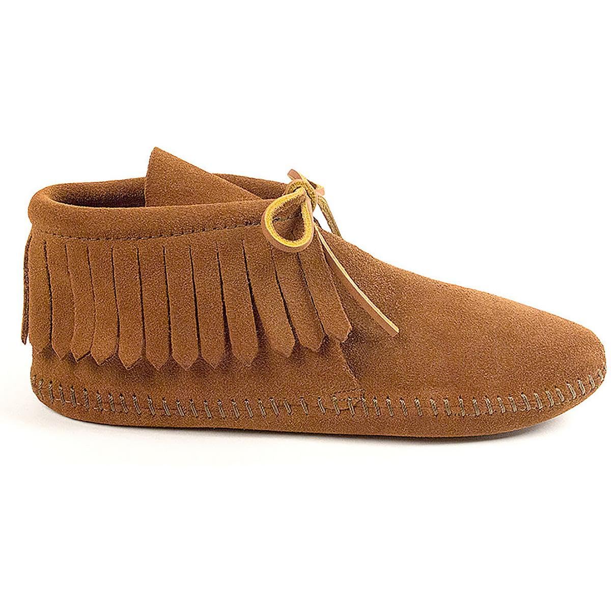 Minnetonka Women's Classic Fringe Hardsole and Softsole Boot