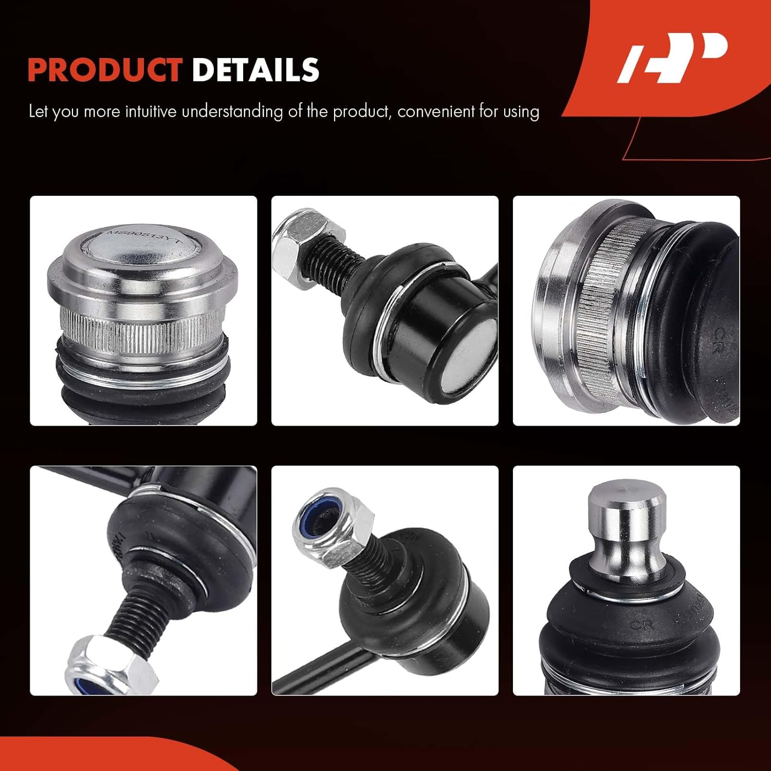 A-Premium Set of 4, Front Sway Bar Links, Lower Ball Joints, Compatible with Kia Soul 2010 2011 2012 2013