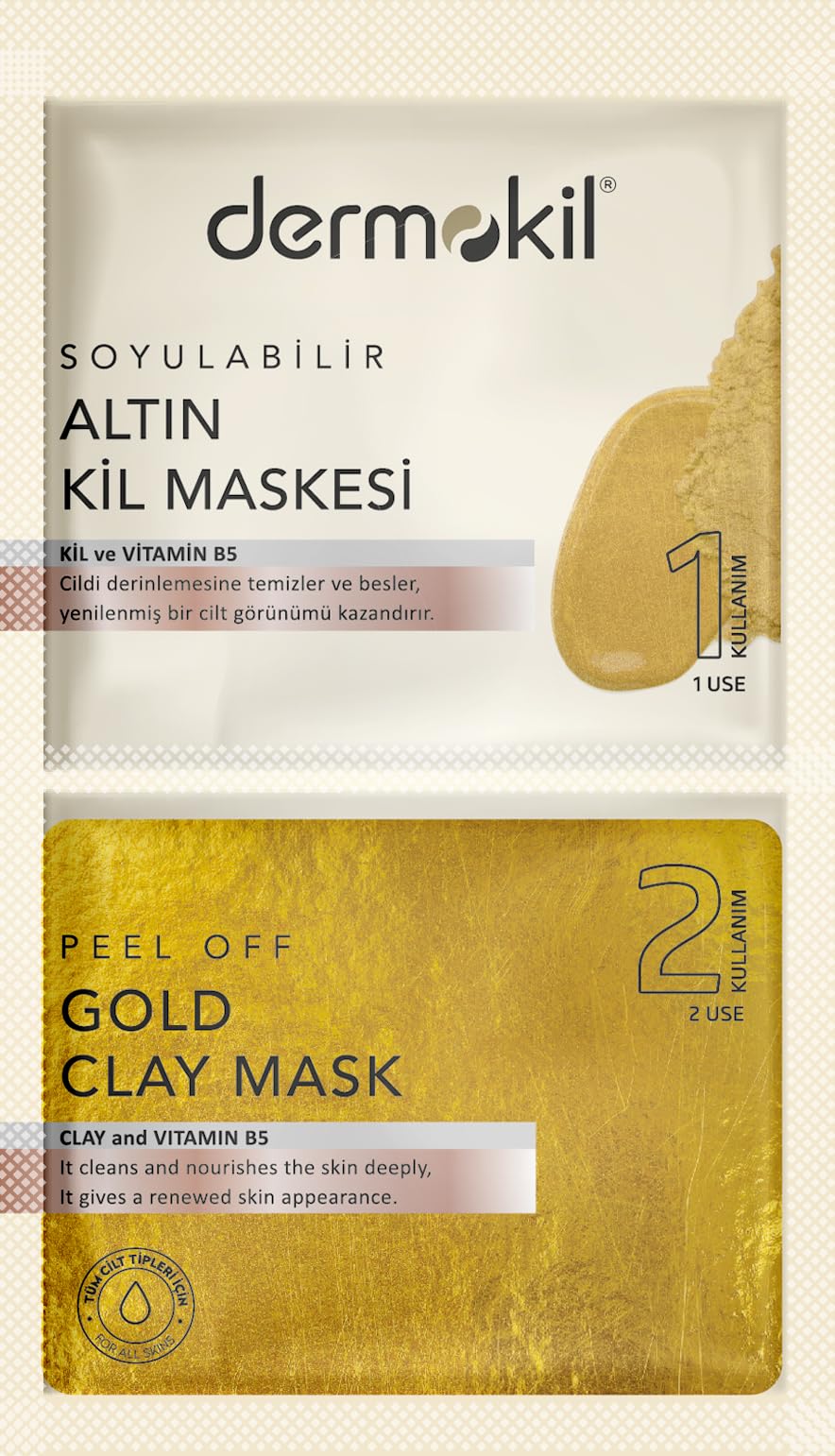 Dermokil Soyulabilir Altın Maske 2x 7.5 ml