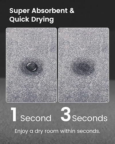 Miniatura 52 de Stiio Alfombra de baño plana súper absorbente, de secado rápido, antideslizante, delgada, para debajo de la puerta, fácil de limpiar, lavable