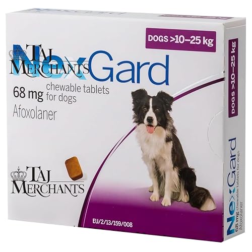 (OG) TM Presents NEX Gard Chewable Tablet for Dogs of (10-25 kg)|| (1 Tablet (Individual))